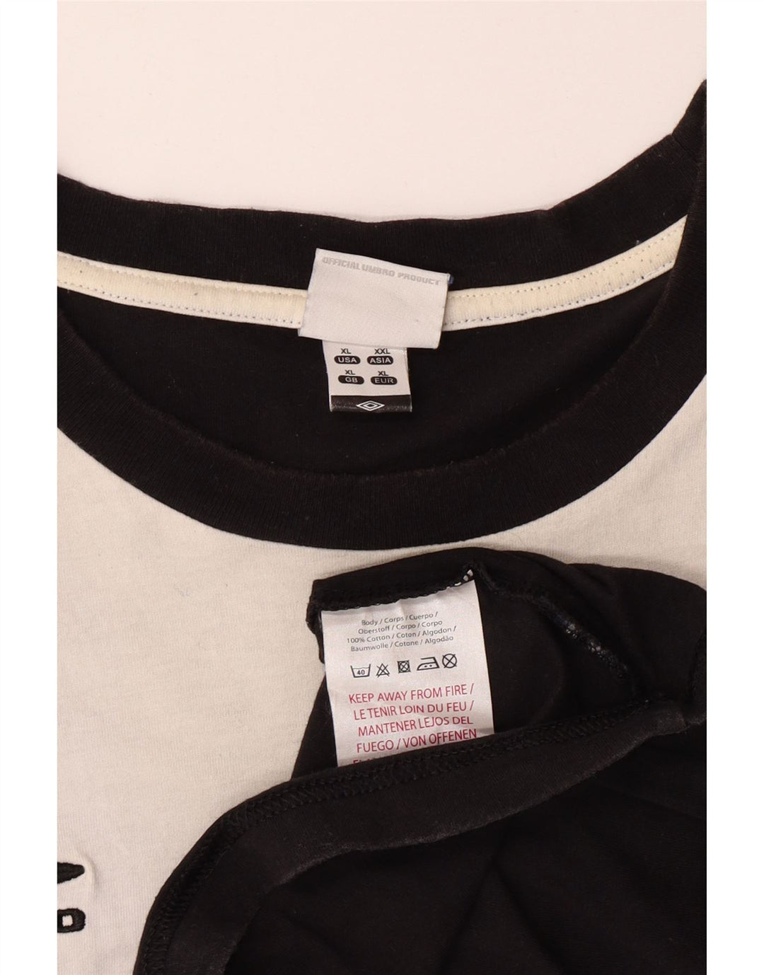 T-shirt da uomo UMBRO Top XL in cotone color block nero