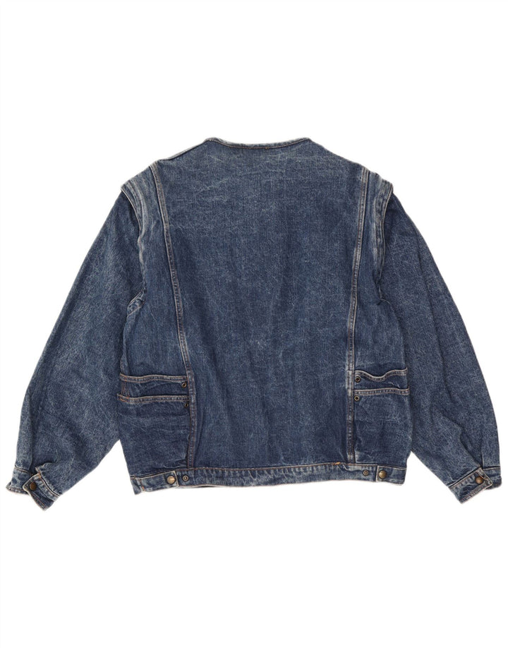 Giacca di jeans vintage da uomo UK 40 grande blu