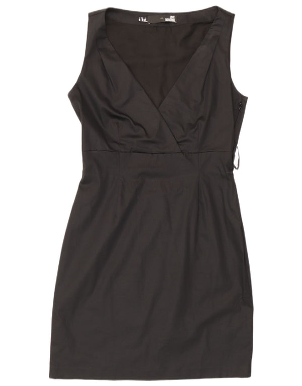 Abito tubino senza maniche da donna Moschino UK 10 piccolo nero