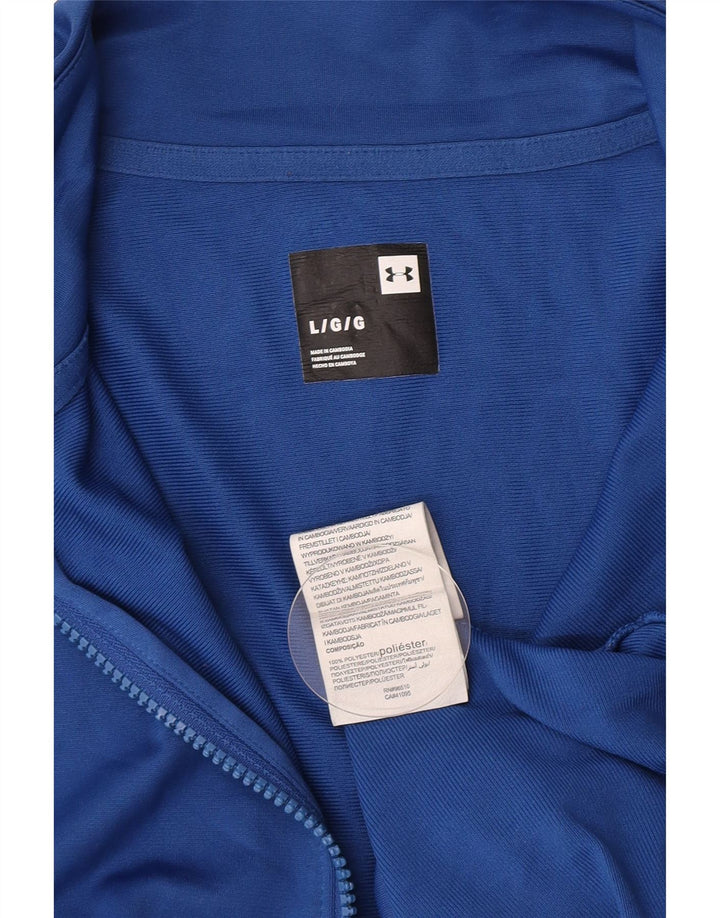 Giacca da ginnastica da uomo Under Armour grande in poliestere color block blu