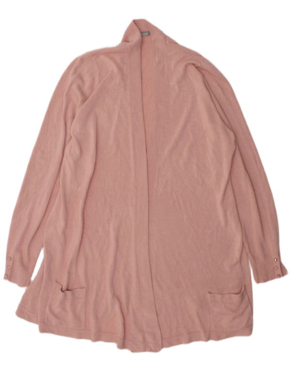 Maglione cardigan aperto lungo da donna Marks & Spencer UK 22 3XL Rosa