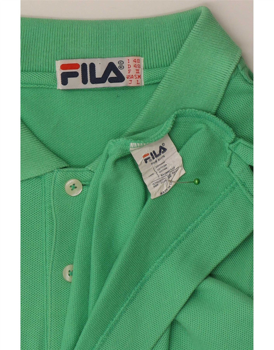 Polo Uomo Fila IT 48 Verde Medio Cotone