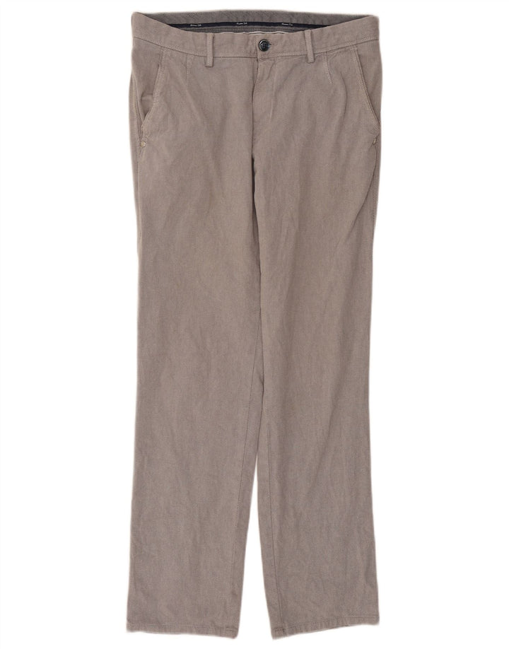 Pantaloni chino da uomo Massimo Dutti EU 38 Small W30 L29 Grigio Argyle/Diamond