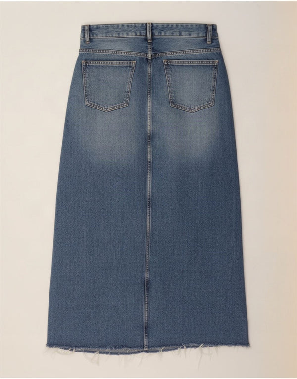 Gonna in denim da donna Zara EU 34 2XS W24 Cotone color block blu
