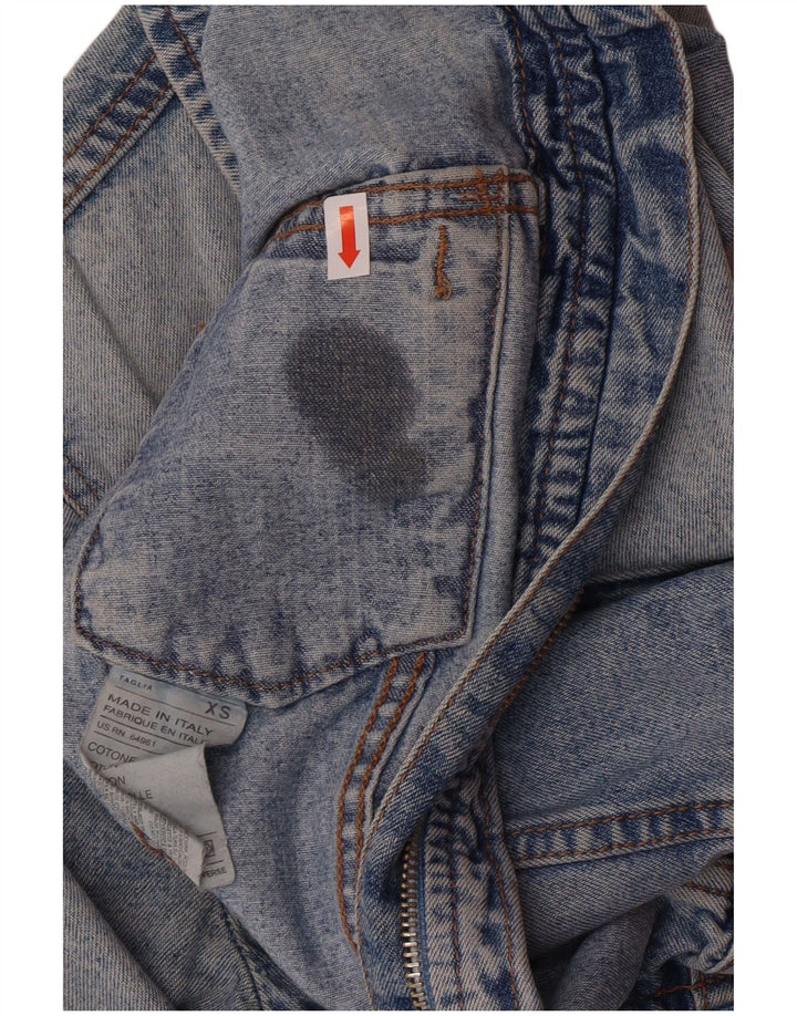 Giacca in denim corta da donna United Colors of Benetton UK 6 XS Blu classica