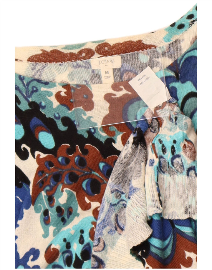 J. Crew Maglione da donna con scollo a barca Maglione UK 12 Paisley medio multicolore