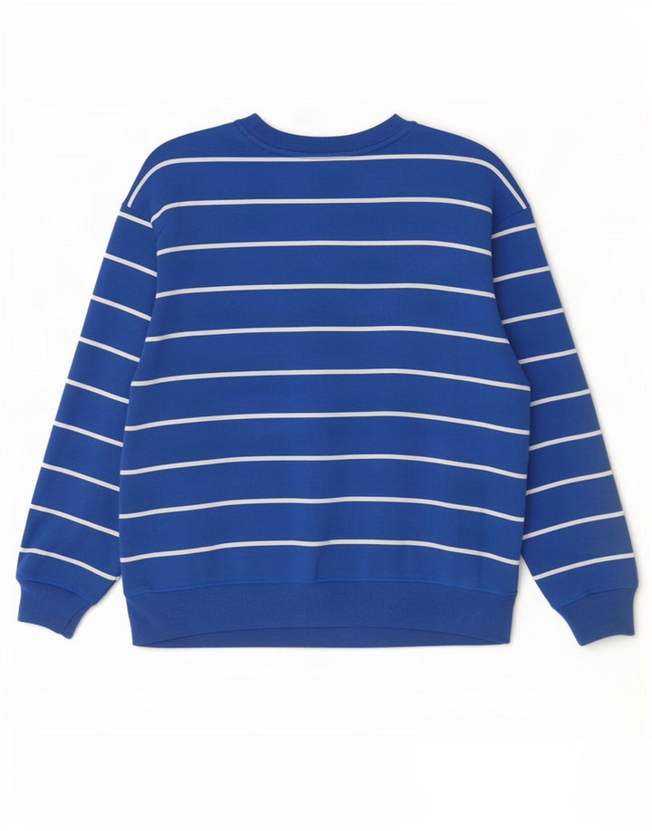 Felpa da donna Marks & Spencer UK 16 grande cotone a righe blu
