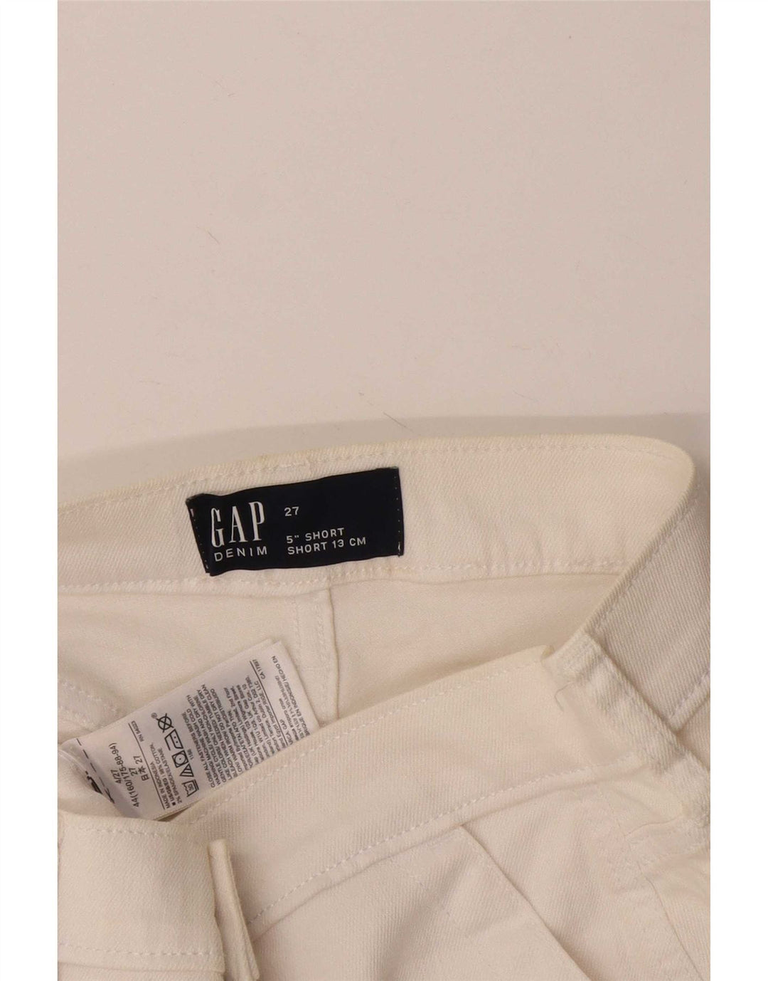 Pantaloncini di jeans da donna Gap W27 piccoli in cotone bianco