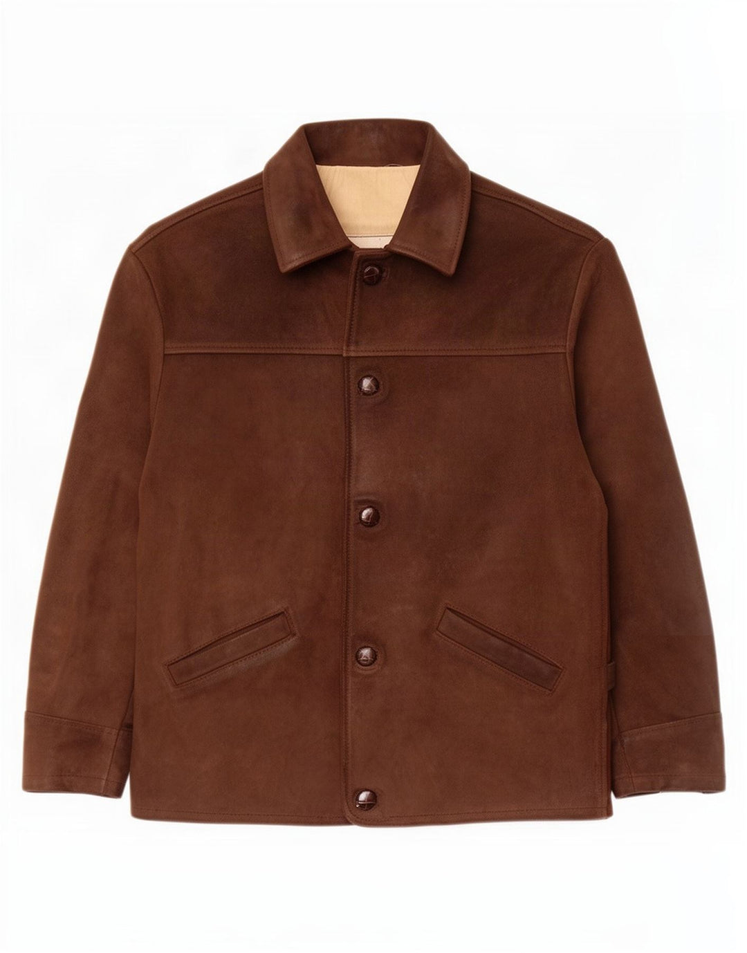 Giacca leggendaria 1957 Giacca in pelle da uomo UK 40 Grande Marrone