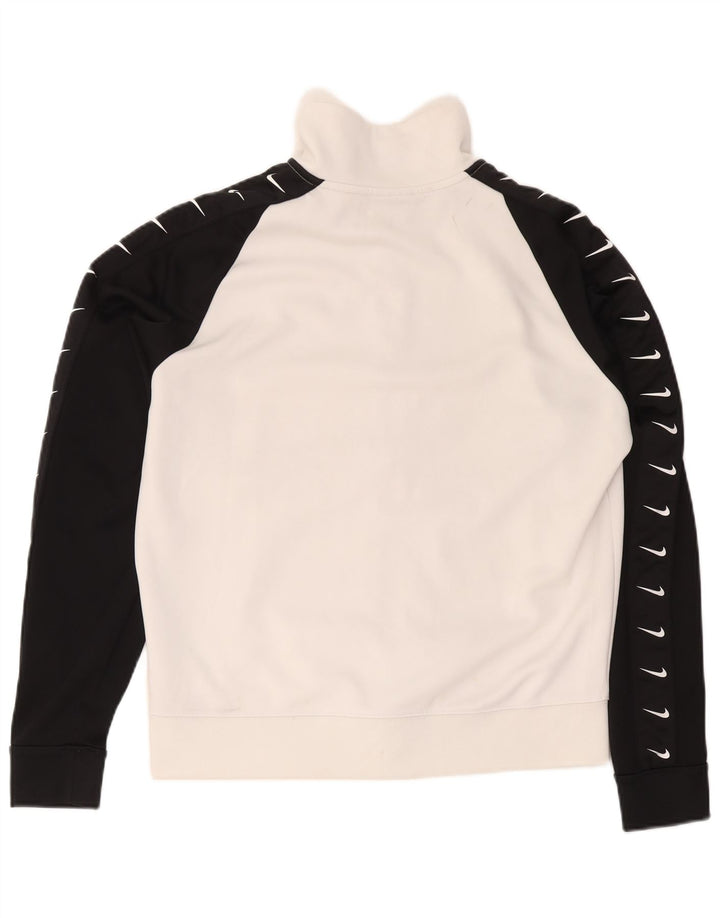 Giacca da ginnastica grafica da uomo Nike, giacca in poliestere color block bianco medio