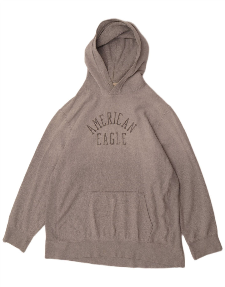 Felpa con cappuccio grafica da uomo American Eagle 2XL cotone grigio
