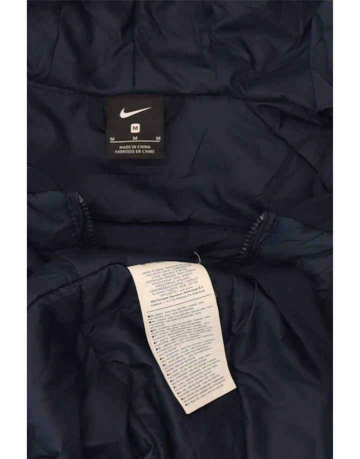 Giacca a vento con cappuccio da uomo Nike UK 38 medio blu navy poliestere