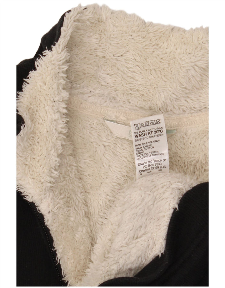 Giacca da ginnastica da donna Marks & Spencer Sherpa UK 14 grande nera