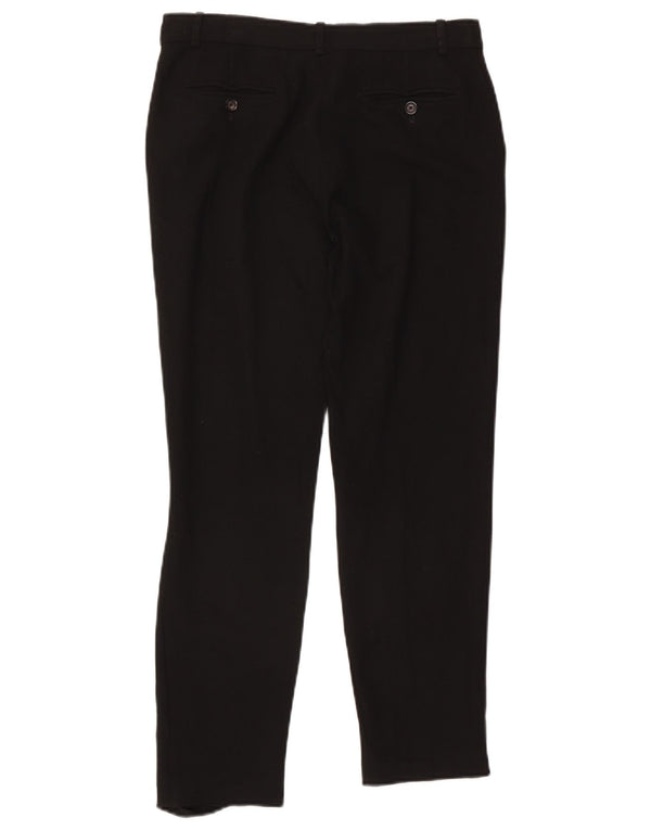 Pantaloni chino slim da donna Massimo Dutti EU 38 Small W28 L27 Viscosa nera
