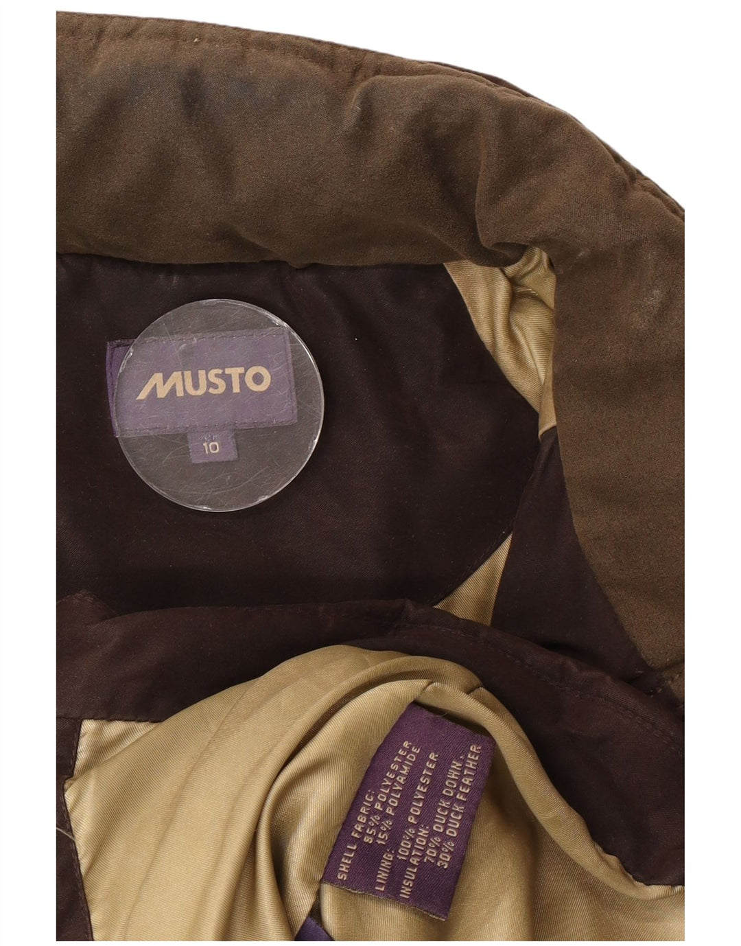 Giacca imbottita da donna Musto UK 10 piccola poliestere marrone