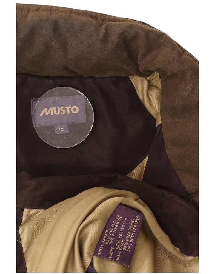 Giacca imbottita da donna Musto UK 10 piccola poliestere marrone