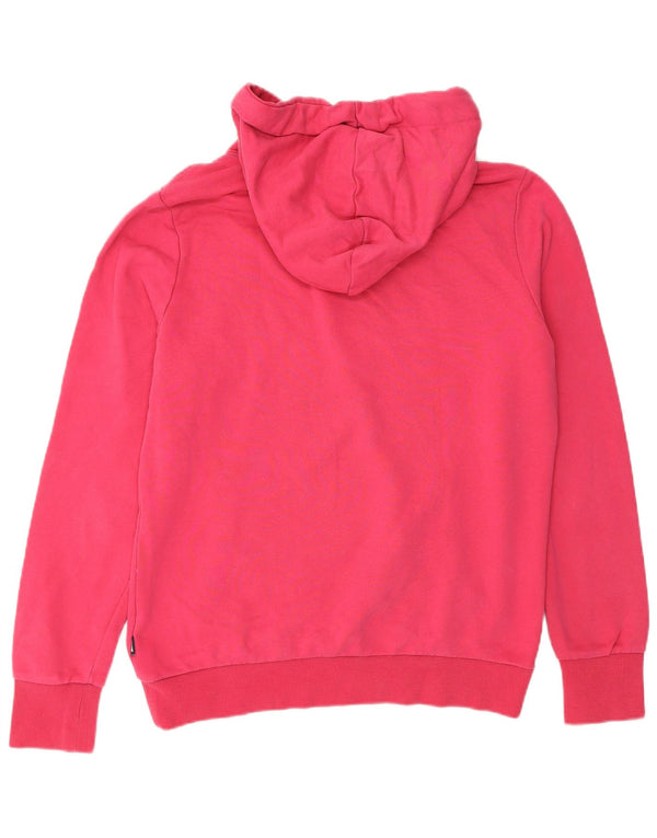 Felpa con cappuccio grafica da donna Superdry UK 14 grande cotone rosa