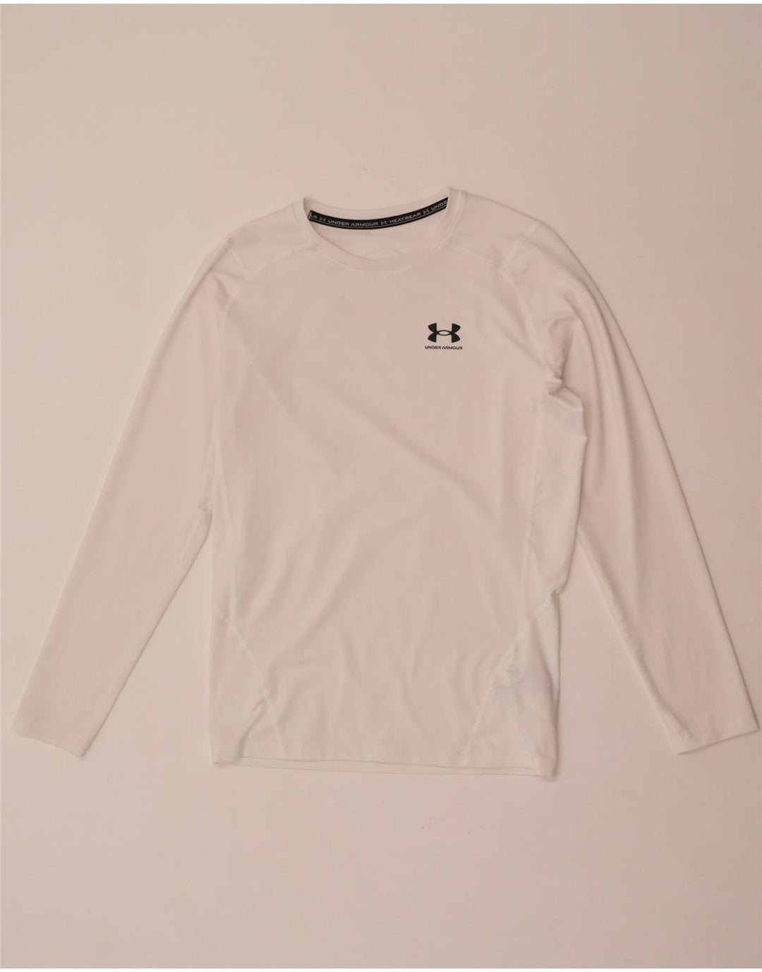 Under Armour Mens Heat Gear Top manica lunga XL poliestere bianco