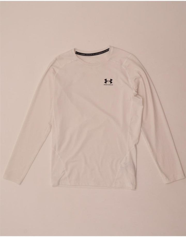 Under Armour Mens Heat Gear Top manica lunga XL poliestere bianco