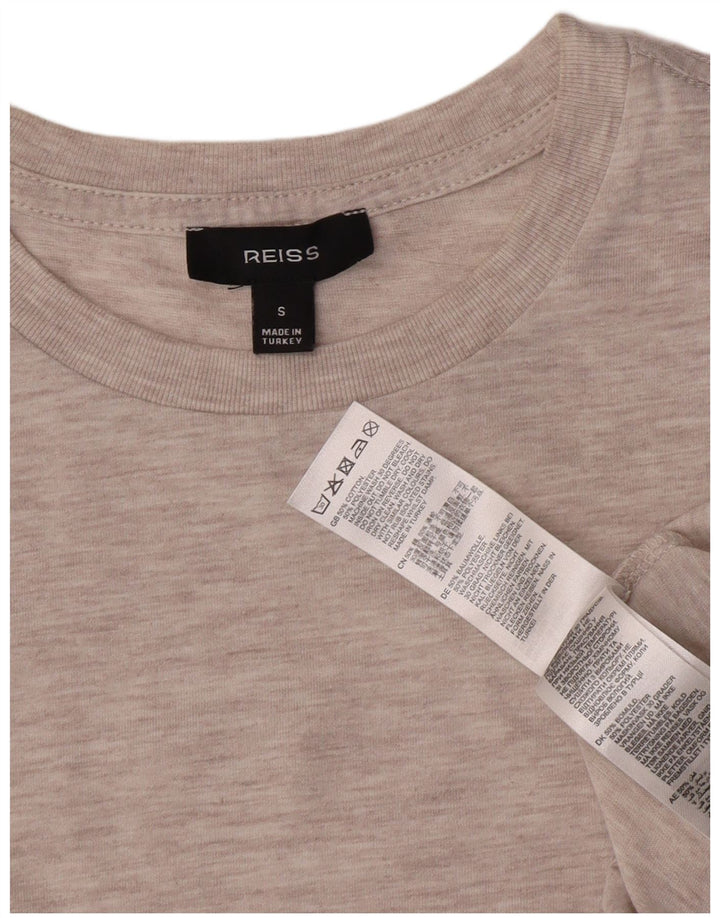 T-shirt da uomo Reiss Top piccola in cotone grigio