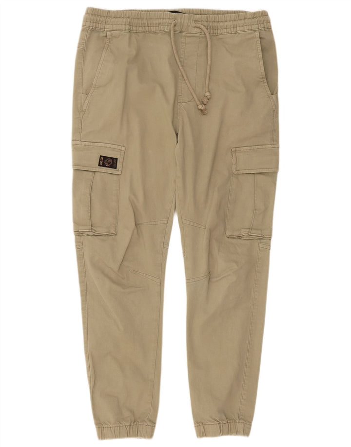 Pantaloni cargo da jogging da uomo Zara medi W31 L27 cotone kaki