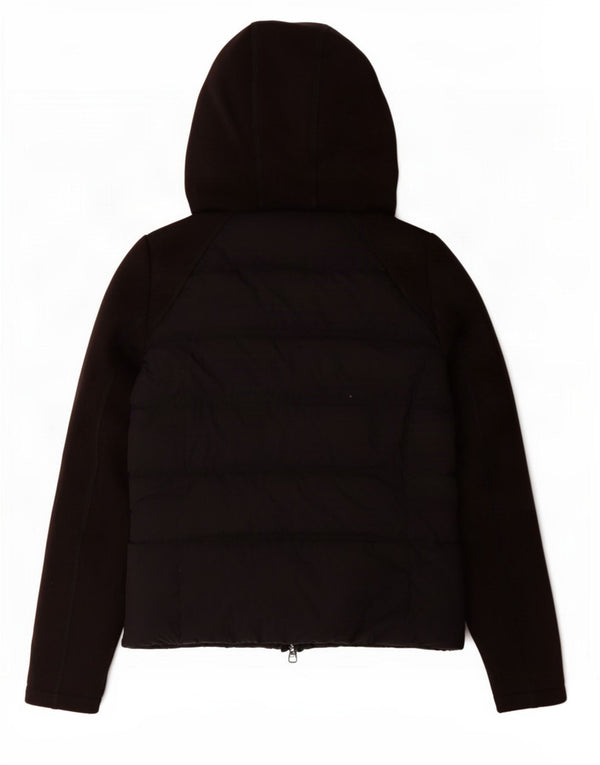 PEUTEREY Giubbotto Imbottito con Cappuccio Donna IT 40 Small Nero Poliammide