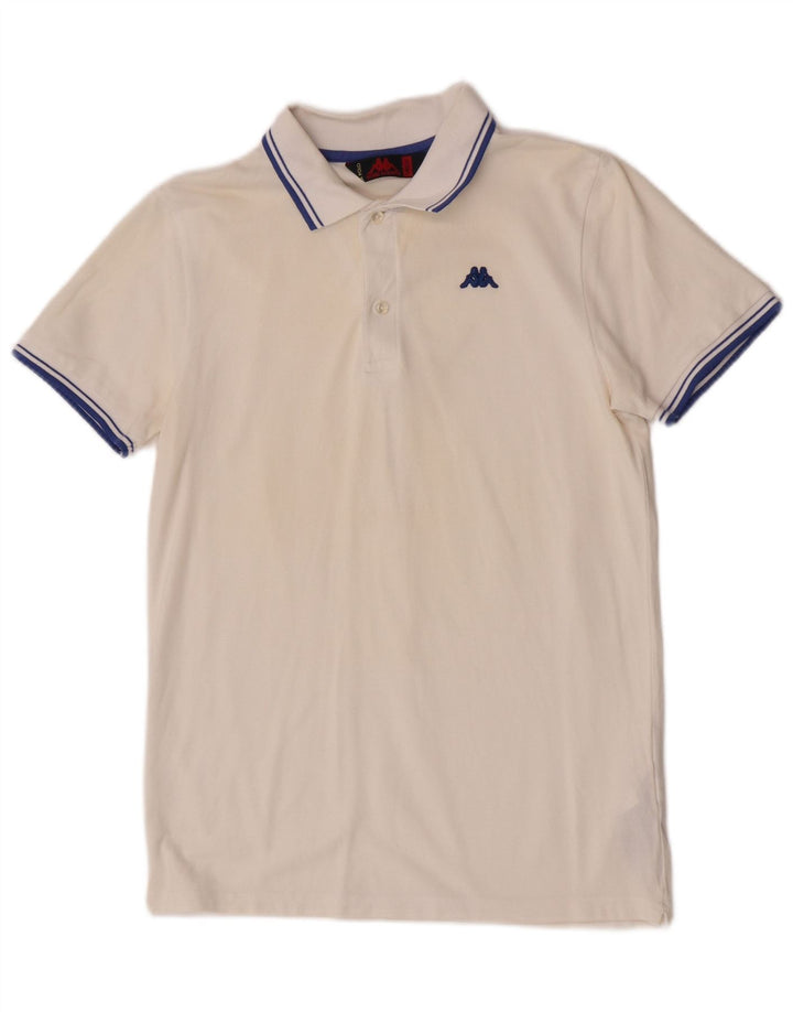 Polo Kappa Uomo Cotone Medio Bianco