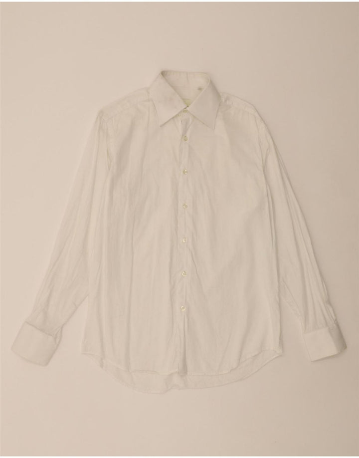 FERRE Mens Shirt SIze 39 15 1/2 Medium White Vintage Ferre and Second-Hand Ferre from Messina Hembry 