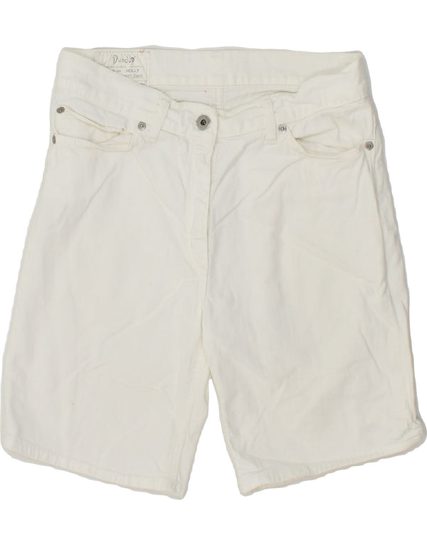 DONDUP Womens Denim Shorts W26 Small White Cotton