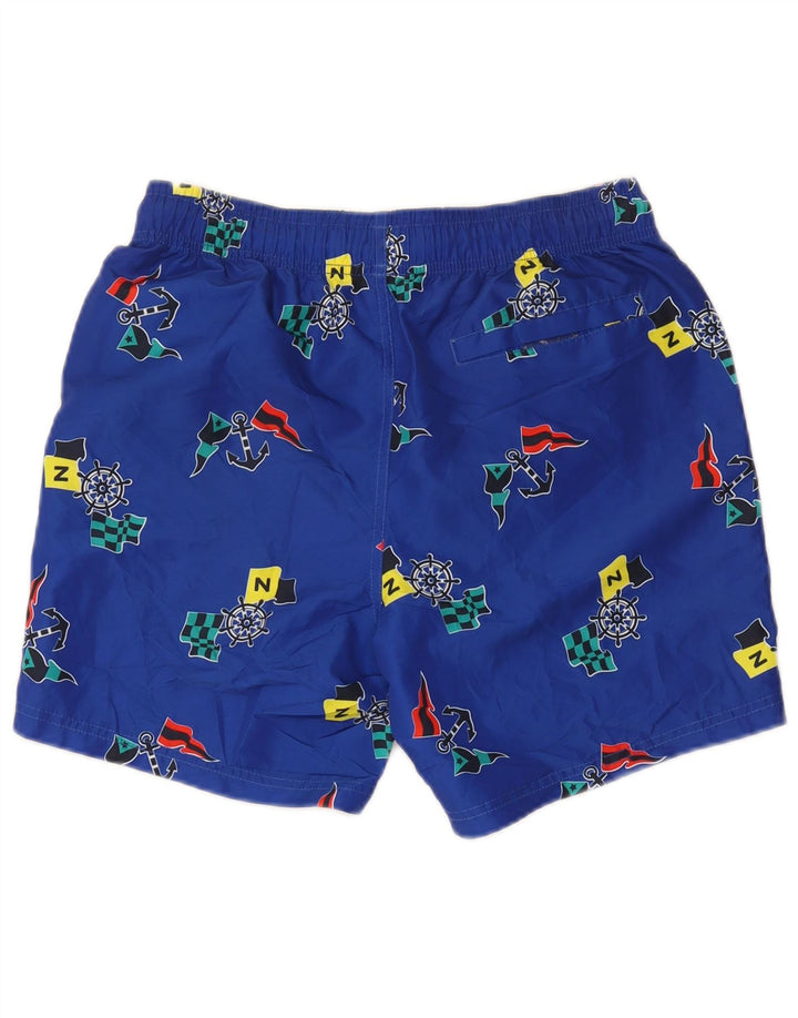 Pantaloncini da bagno grafici da uomo Nautica piccoli in poliestere blu