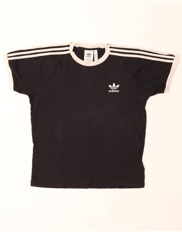 T-shirt ADIDAS da uomo Top in cotone nero medio