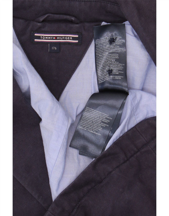 Giacca blazer a 2 bottoni Tommy Hilfiger per ragazzi 15-16 anni in cotone blu navy