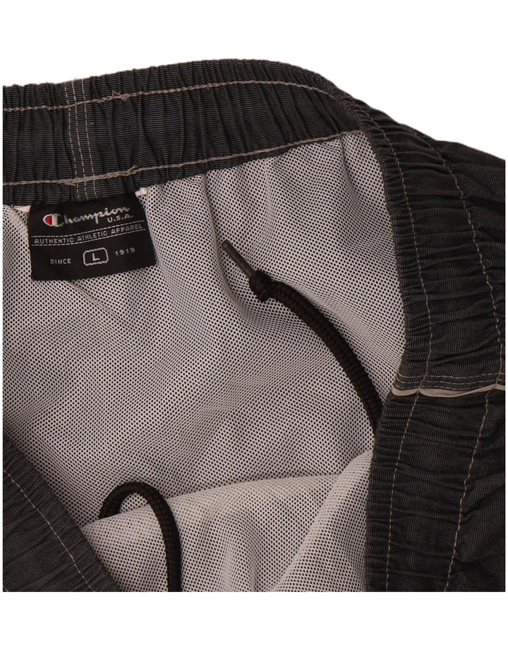 Pantaloncini da bagno da uomo Champion grandi grigi