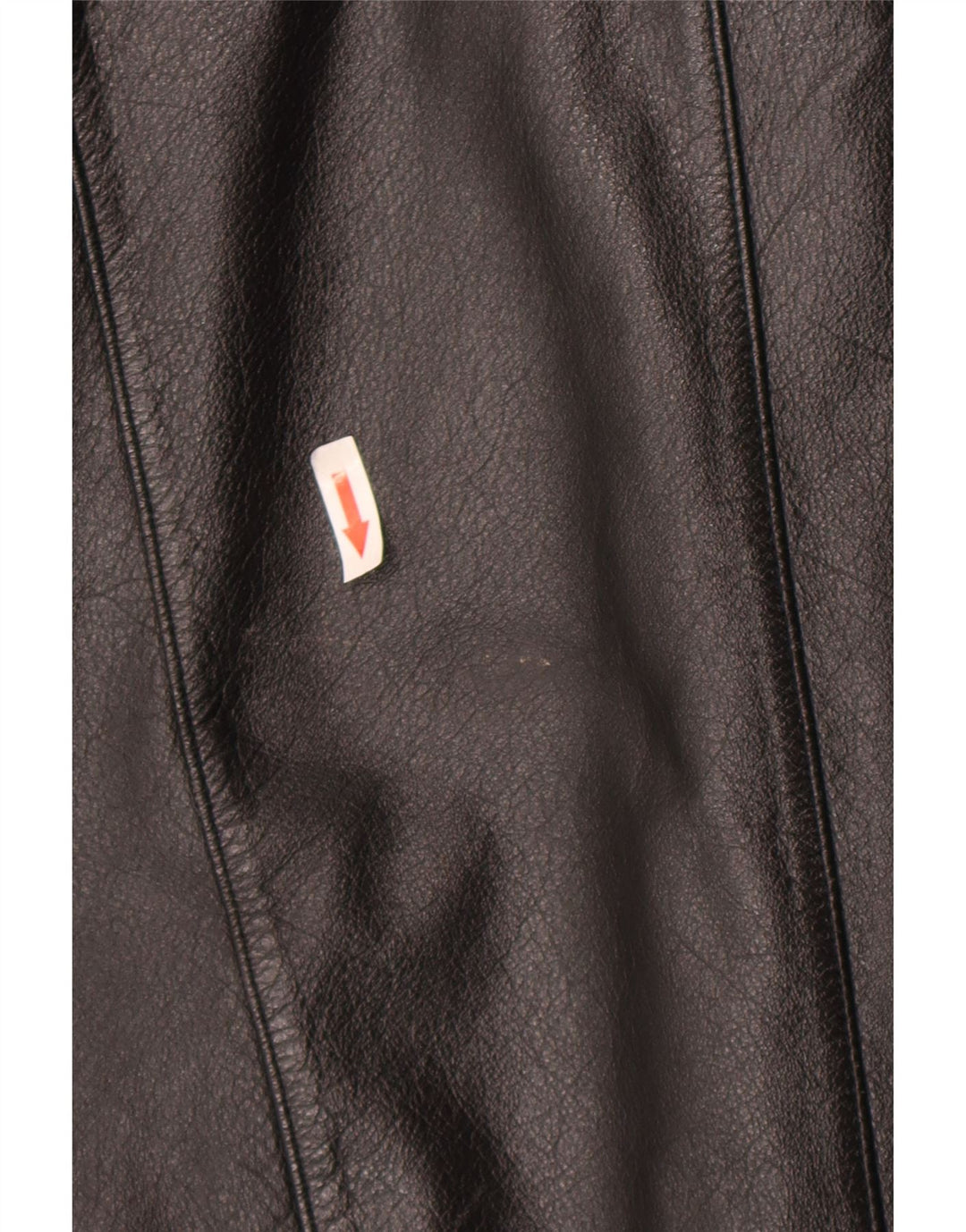 Giacca in pelle militare da donna vintage UK 12 in pelle nera media