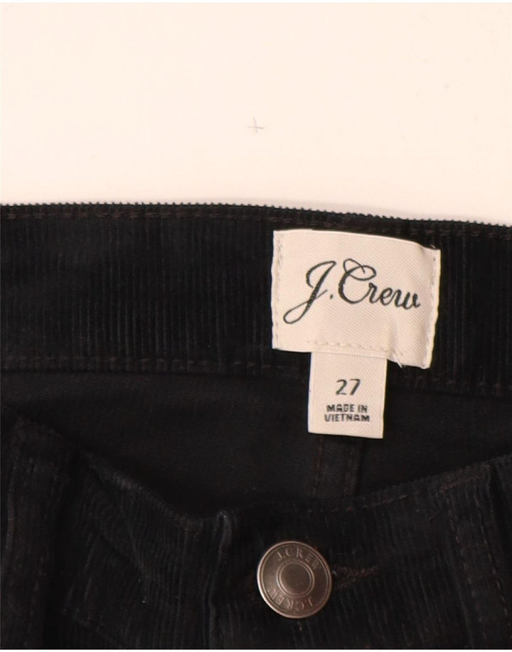 Pantaloni slim da donna in velluto a coste J. CREW W27 L27 cotone nero