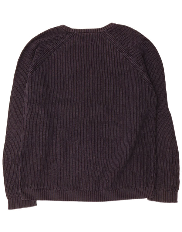 Zara Maglione girocollo da uomo XL in cotone blu navy