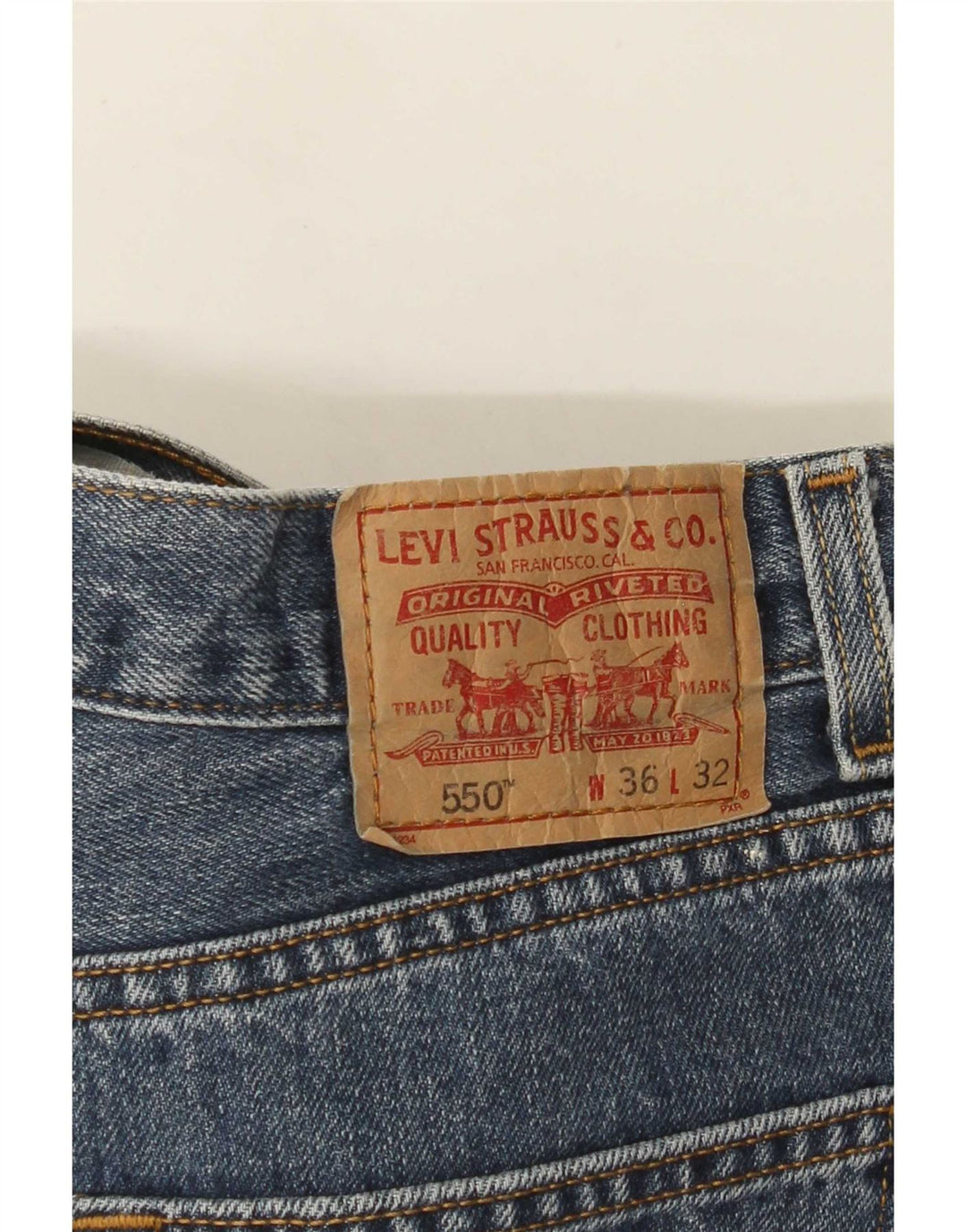 Levi's Uomo 550 Jeans larghi W36 L32 Blu
