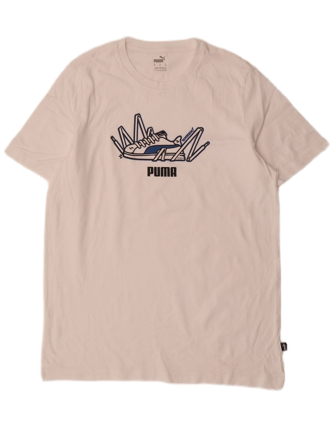 T-shirt grafica da uomo Puma Top bianca media