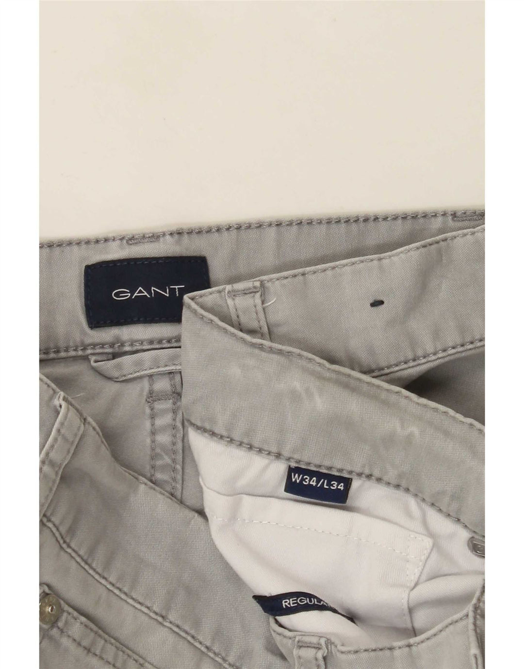 Pantaloni casual regolari da uomo Gant W34 L34 Grigi