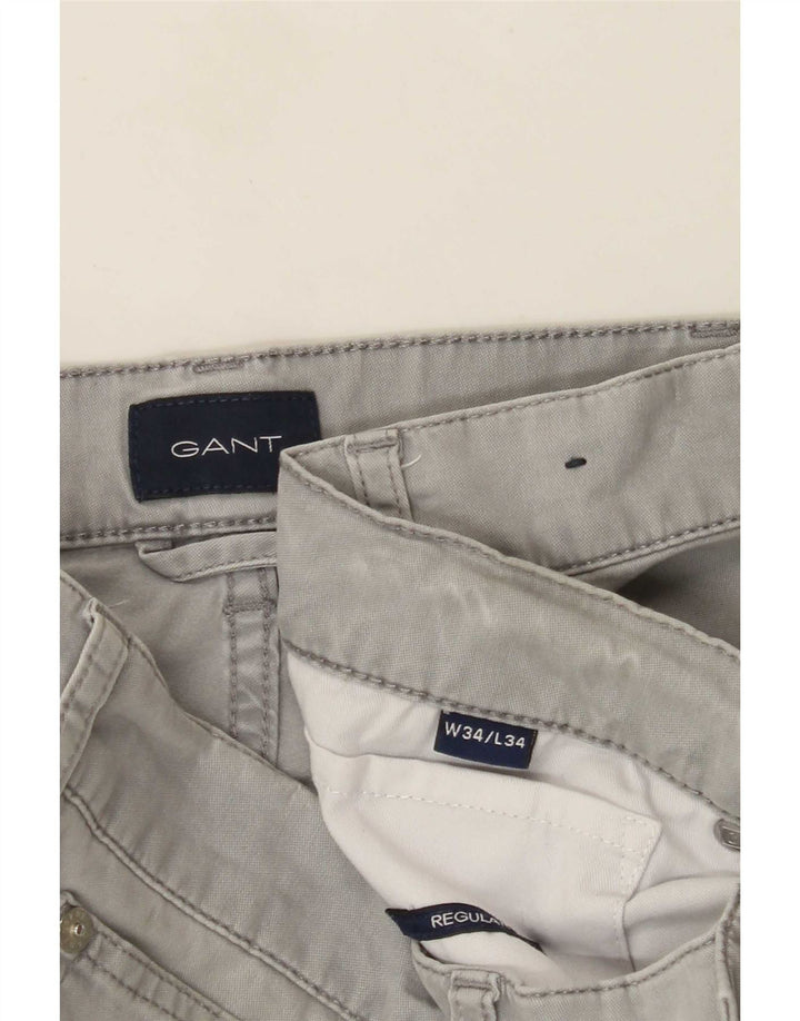 Pantaloni casual regolari da uomo Gant W34 L34 Grigi