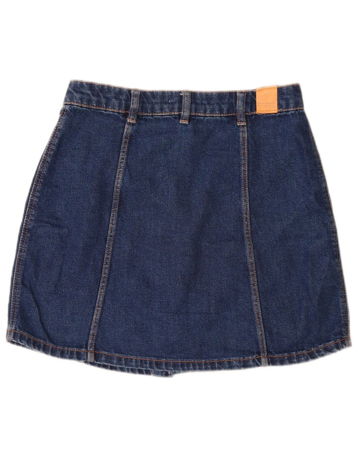 Minigonna di jeans Zara da donna piccola W26 in cotone blu