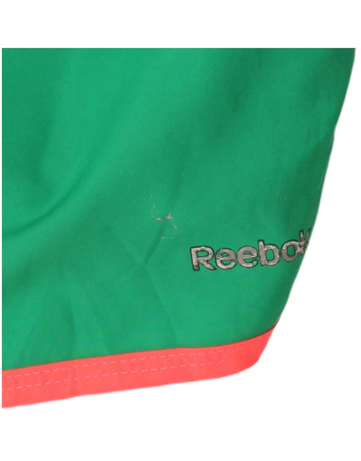 Pantaloncini sportivi Reebok da donna UK 12 Poliestere color block verde medio