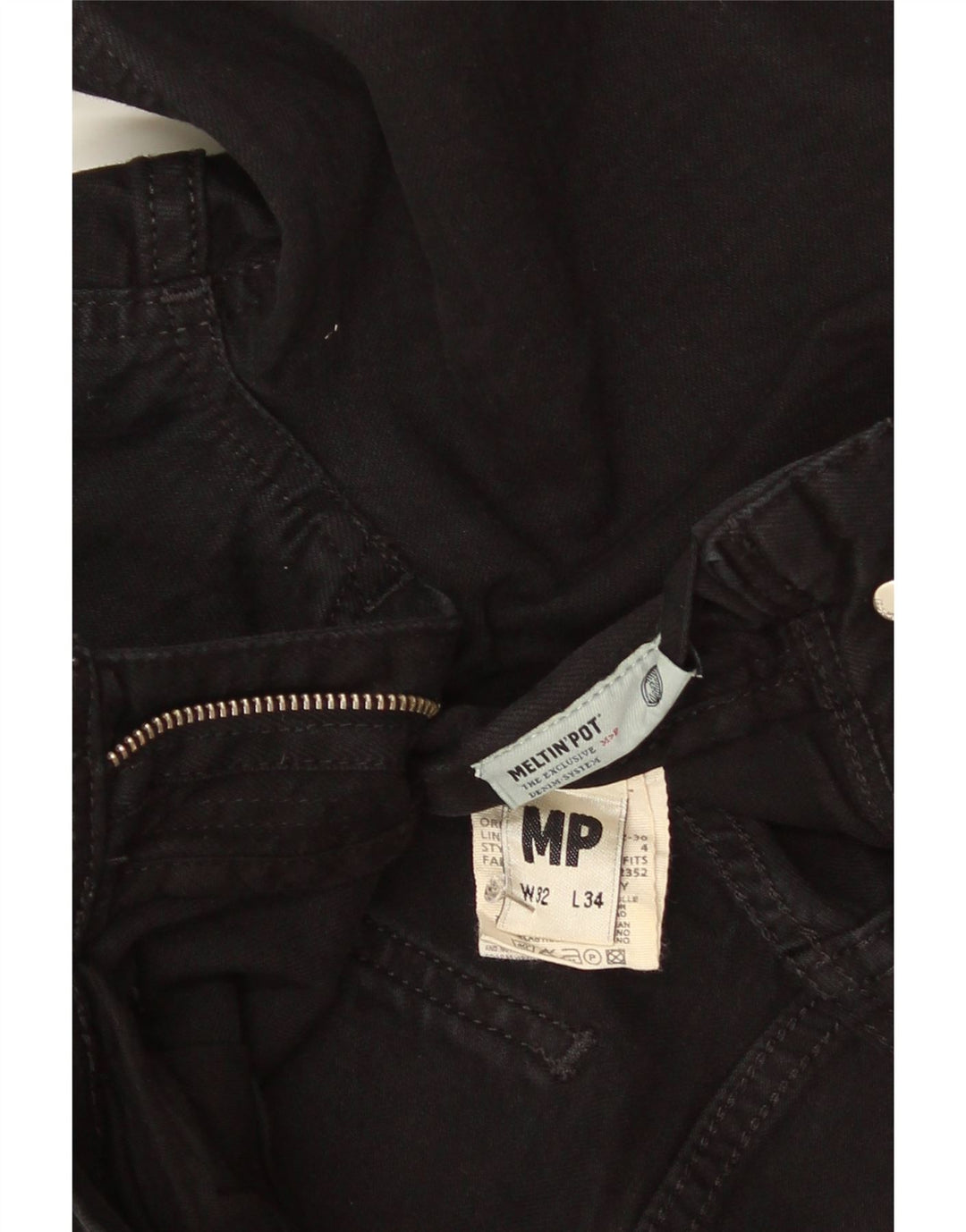 Jeans slim da uomo Meltin' Pot W32 L28 cotone nero