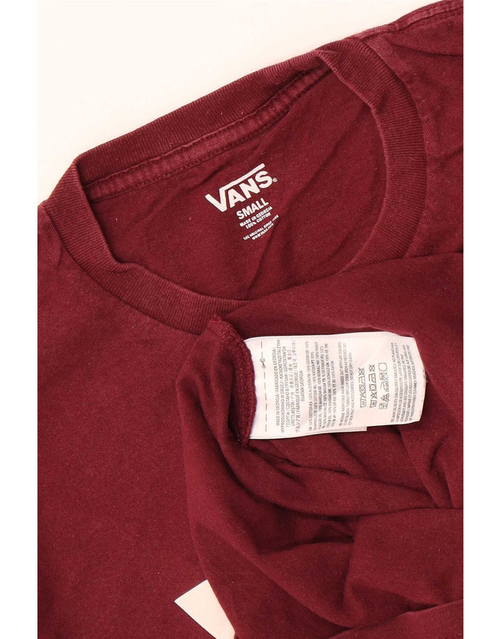 T-shirt grafica da uomo Vans Top Small in cotone marrone