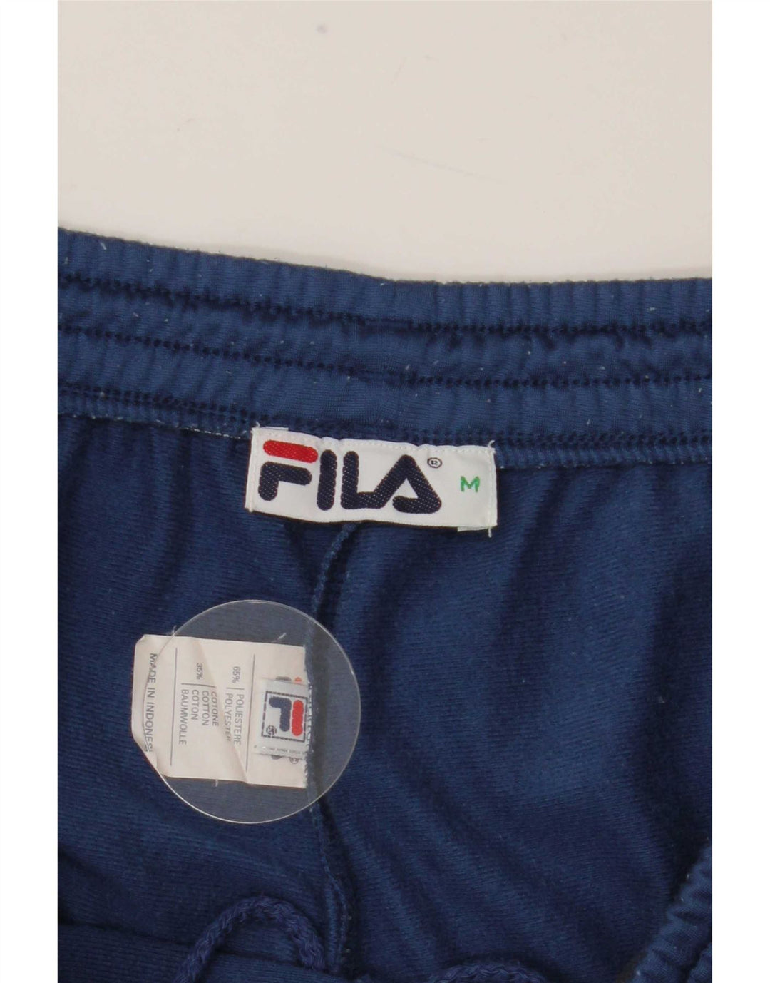 Pantaloni da tuta da uomo Fila in poliestere color block blu medio
