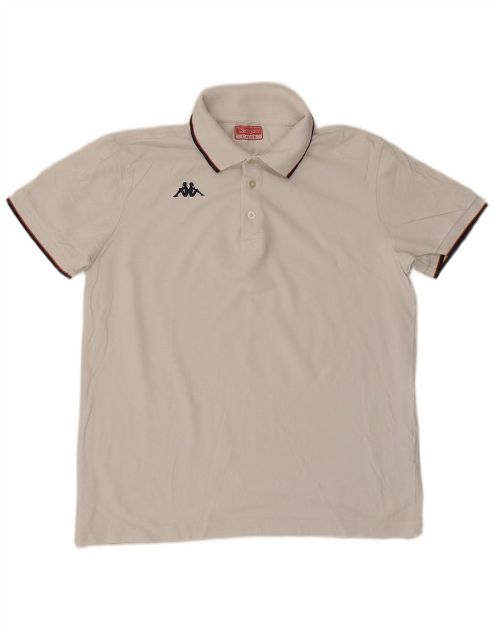 Polo Kappa Uomo Large Bianca