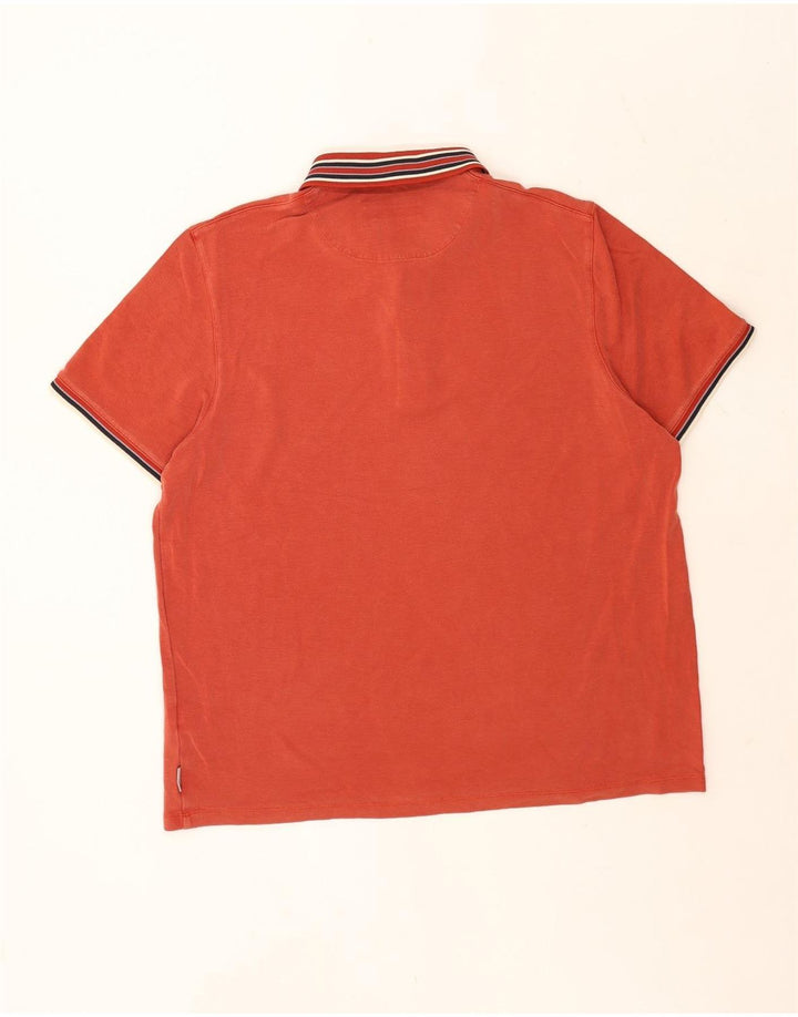 Polo da uomo Ted Baker XL in Lyocell a righe arancioni