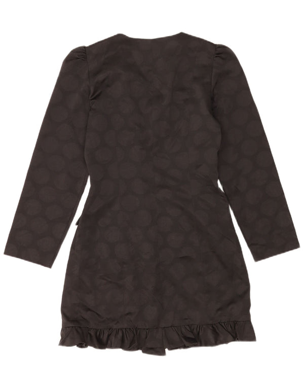 Giacca blazer doppiopetto da donna Zara UK 10 piccola nera geometrica