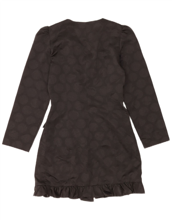 Giacca blazer doppiopetto da donna Zara UK 10 piccola nera geometrica