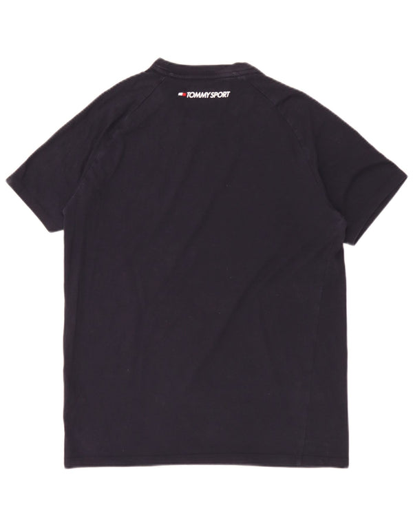 T-shirt da uomo Tommy Hilfiger Top in cotone blu navy medio
